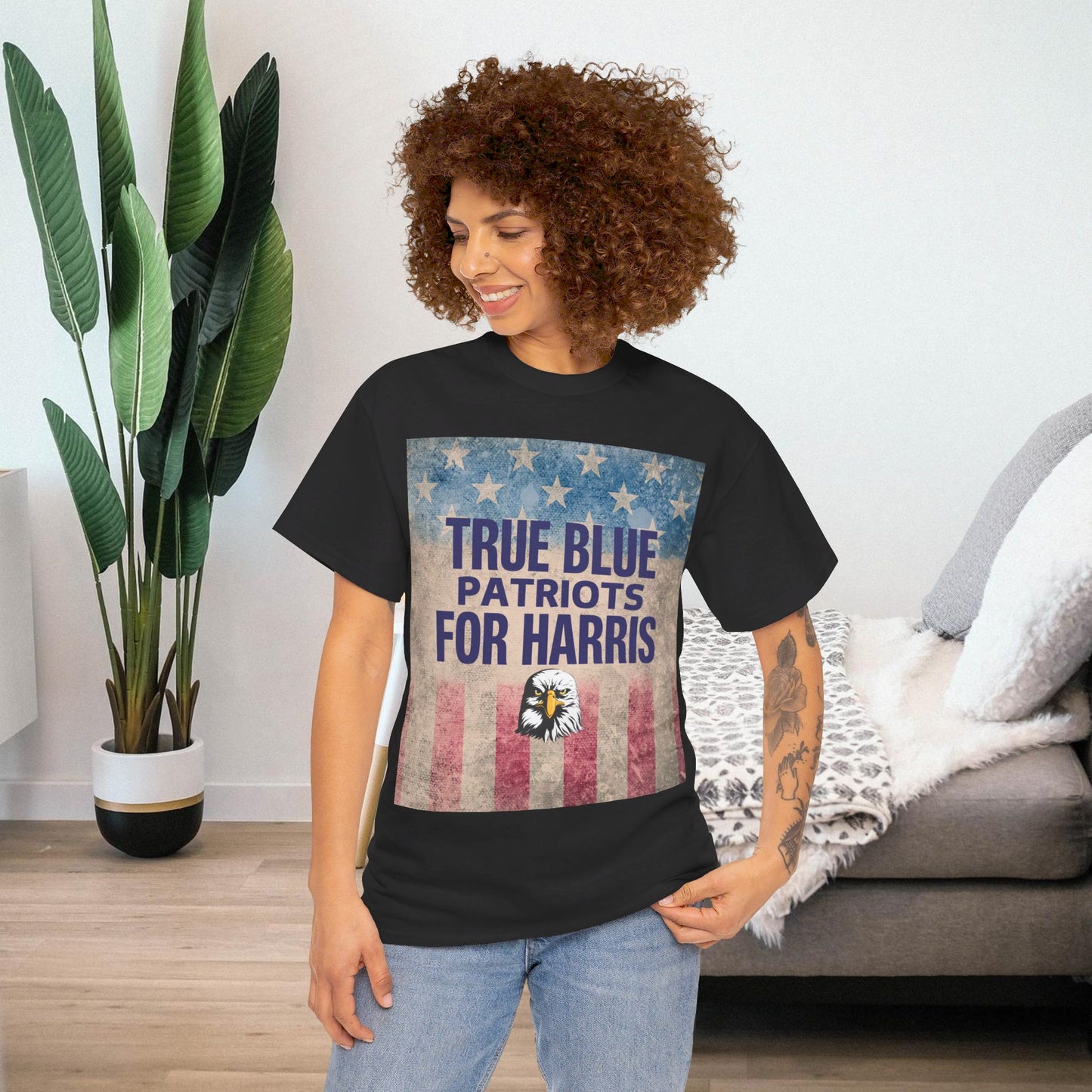 True Blue Patriots for Harris Shirt- Save Democracy Tee- Democrat Presidential Election T-Shirt