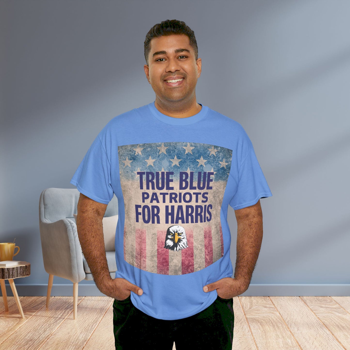 True Blue Patriots for Harris Shirt- Save Democracy Tee- Democrat Presidential Election T-Shirt