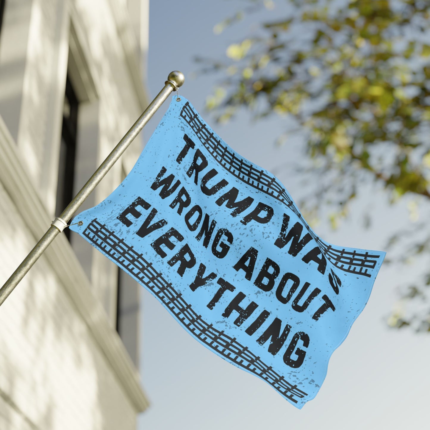 FDT Protest Flag Double Sided Anti Trump Was Wrong About Everything Resistance Political Yard Sign Anti-Fascism Activism Gear Outdoor Banner
