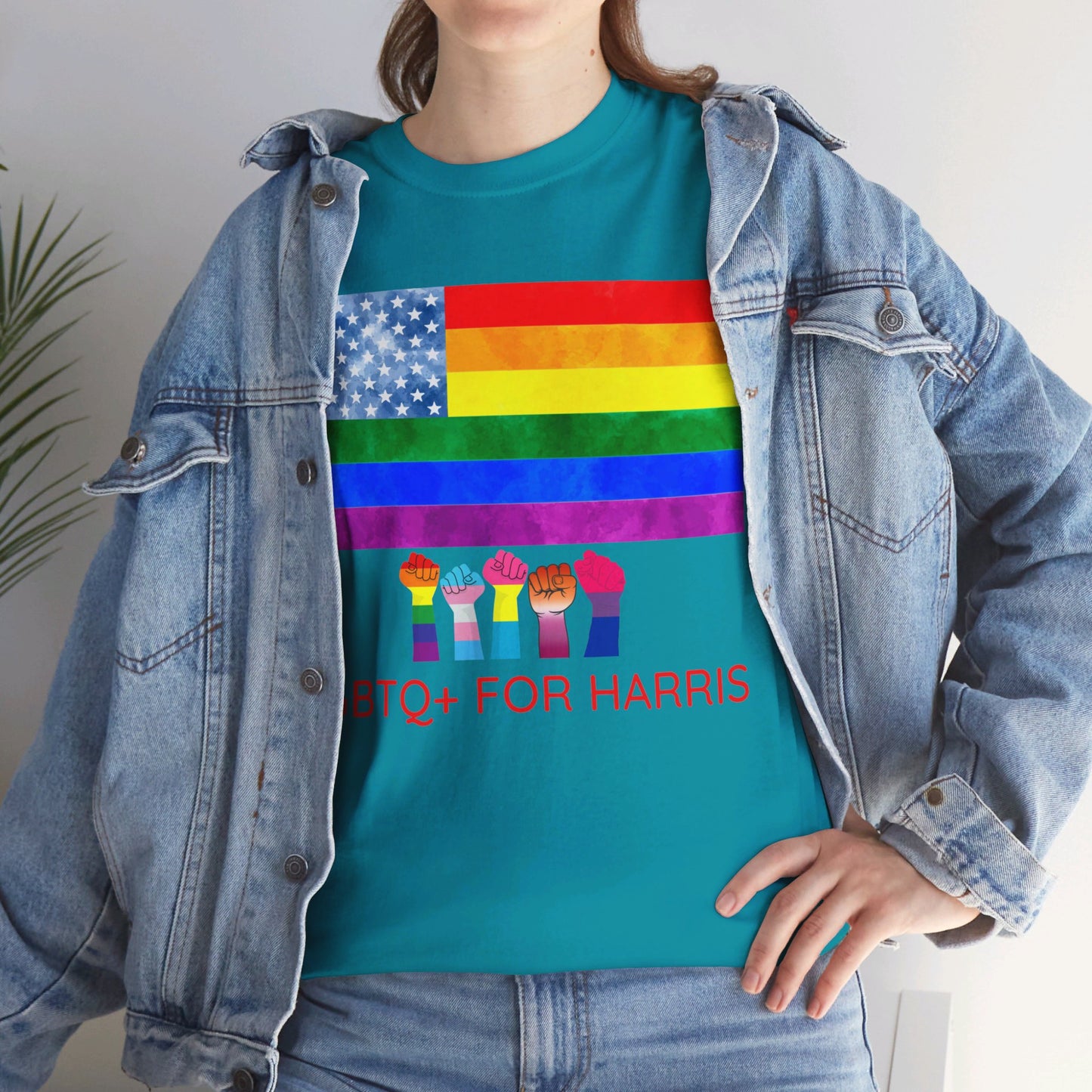 LGBTQ+ for Harris Shirt- Queer for Harris Tee-  Democrat Presidential Election T-Shirt