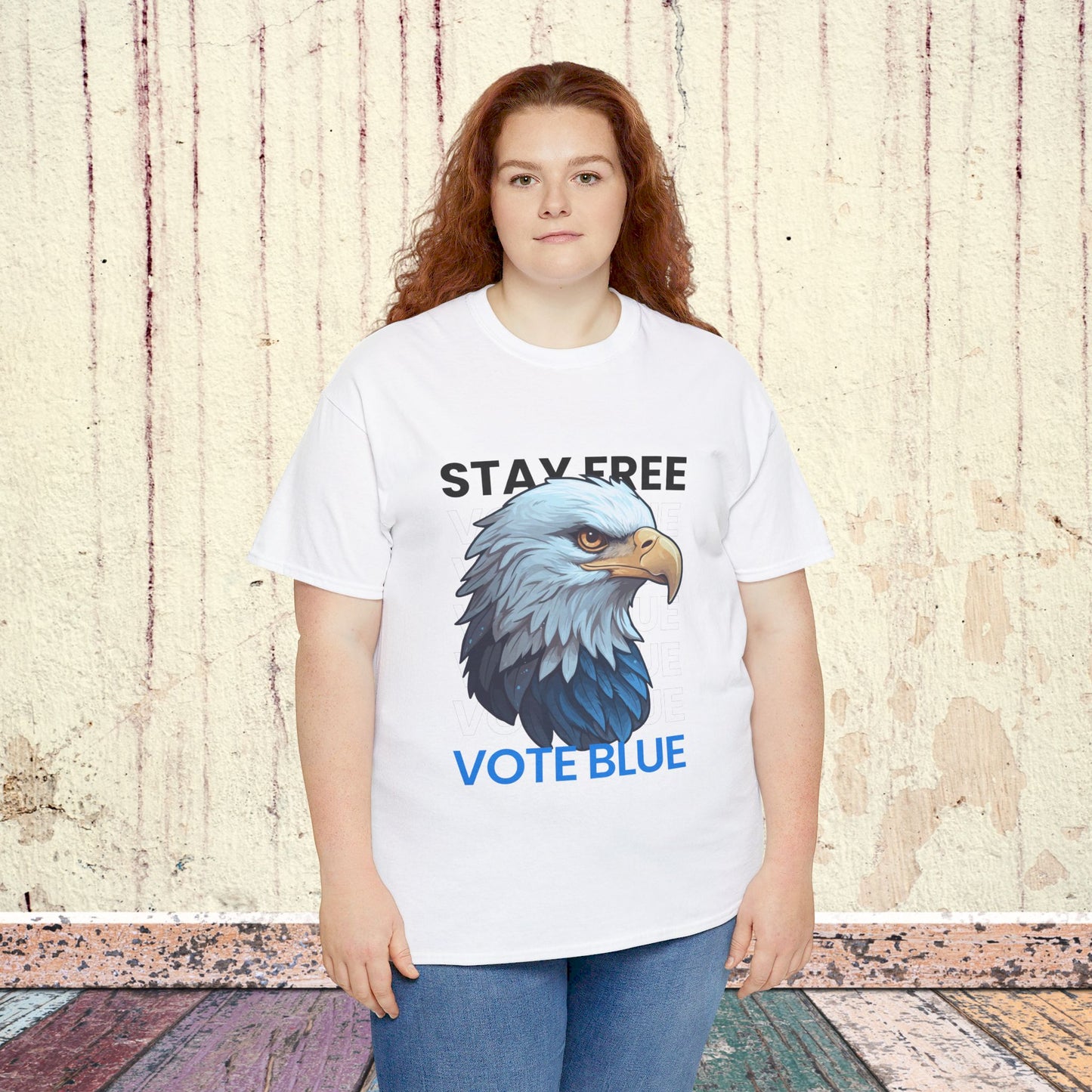 Stay Free Vote Blue Shirt- Freedom Tee-  Democrat Presidential Election T-Shirt