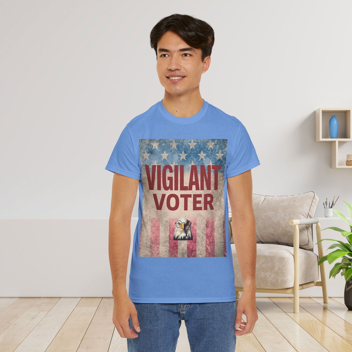 Vigilant Voter Shirt- Vote Blue Save Democracy Tee- Democrat Presidential Election T-Shirt