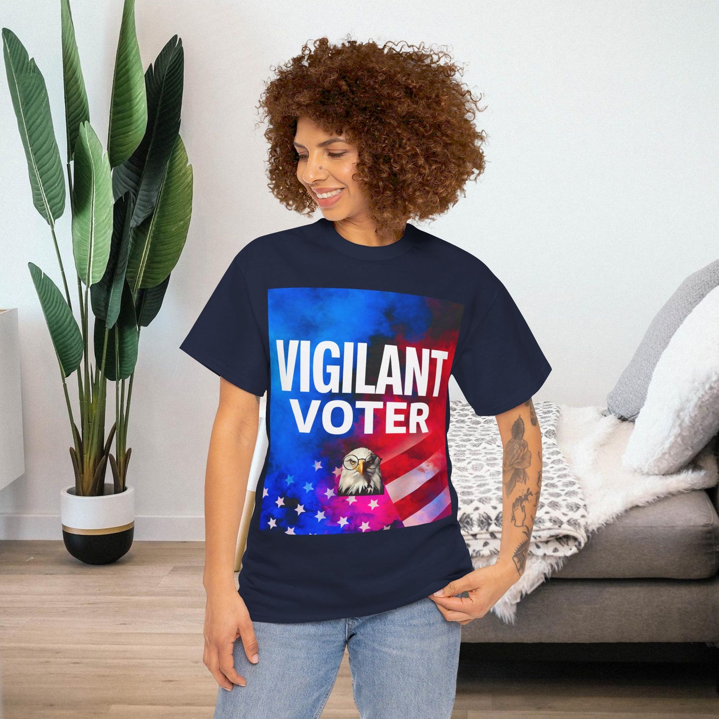 Vigilant Voter Shirt- Vote Blue Save Democracy Tee- Democrat Presidential Election T-Shirt