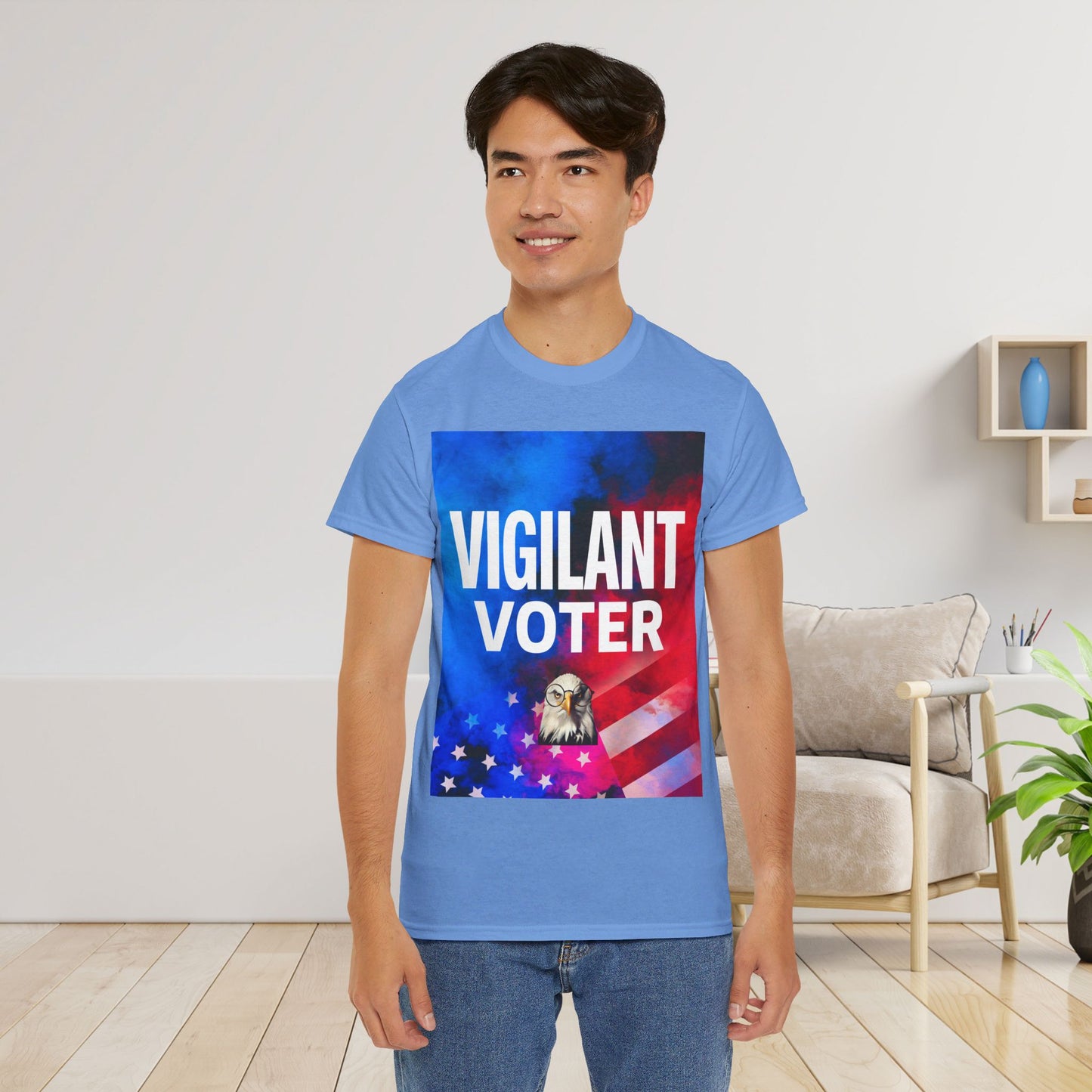 Vigilant Voter Shirt- Vote Blue Save Democracy Tee- Democrat Presidential Election T-Shirt