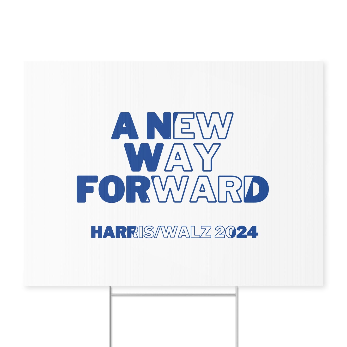 A New Way Forward Yard Sign - Harris/Walz 2024 Sign - Patriotic Election Political Decor