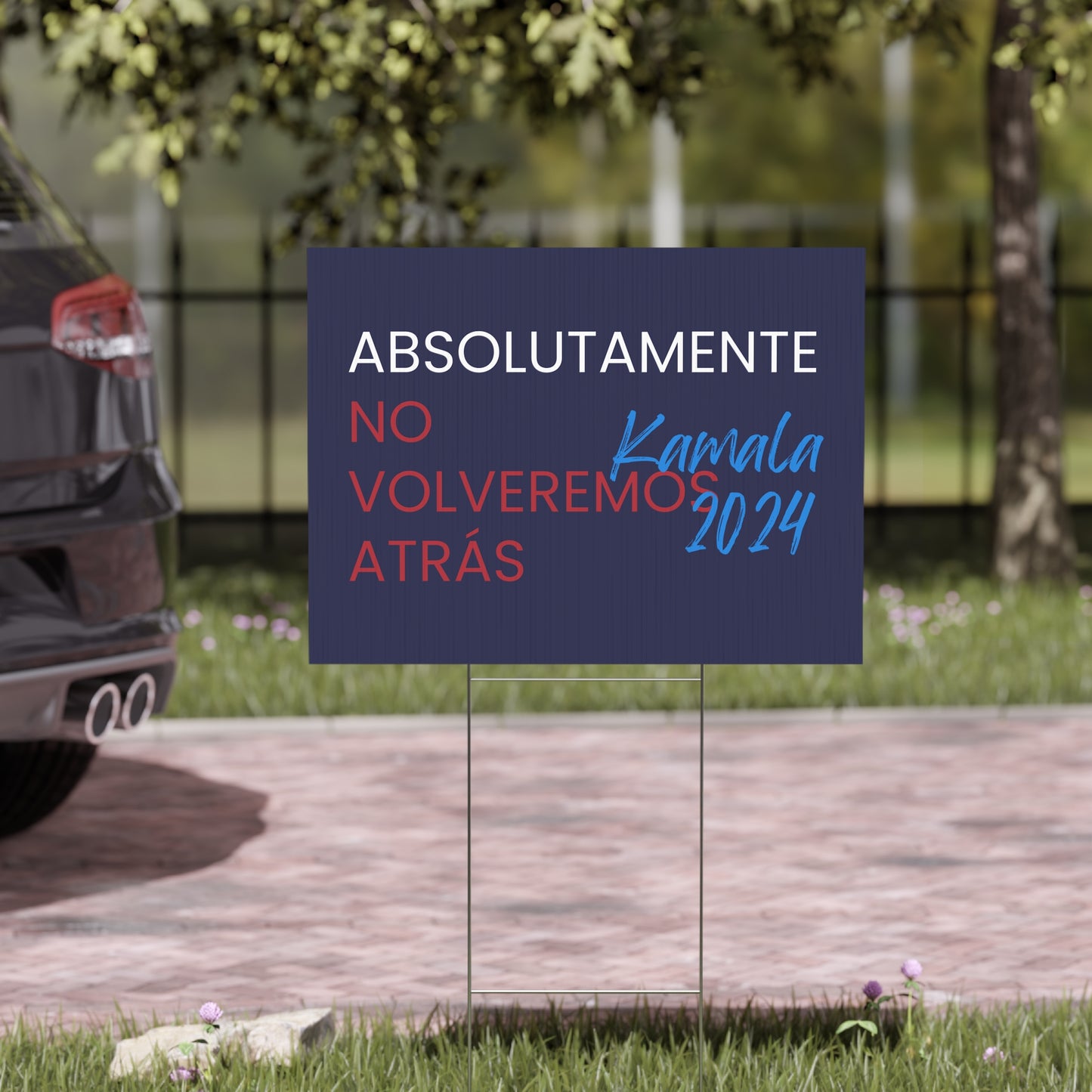 Absolutamente No Volveremos Atrás Yard Sign - Harris/Walz 2024 Sign in Spanish - Patriotic Election Political Decor