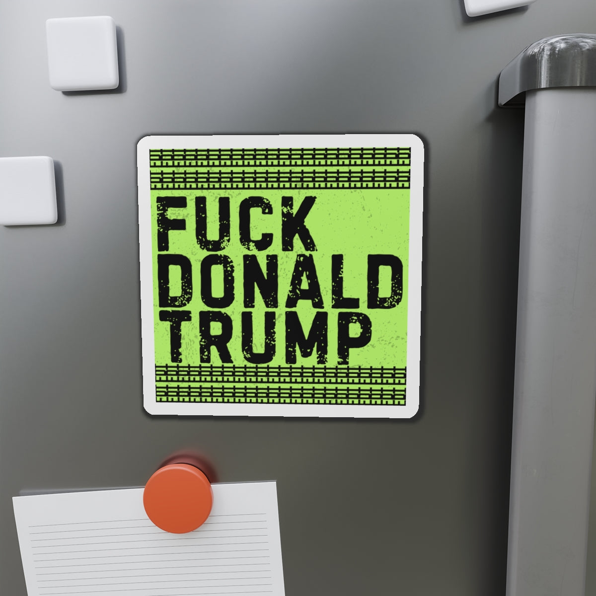 Political Magnet Anti-Trump Merch Foxtrot Delta Tango Fuck Donald Trump Car Magnet Resist Political Decal Protest Activism Gear Anti-Fascism