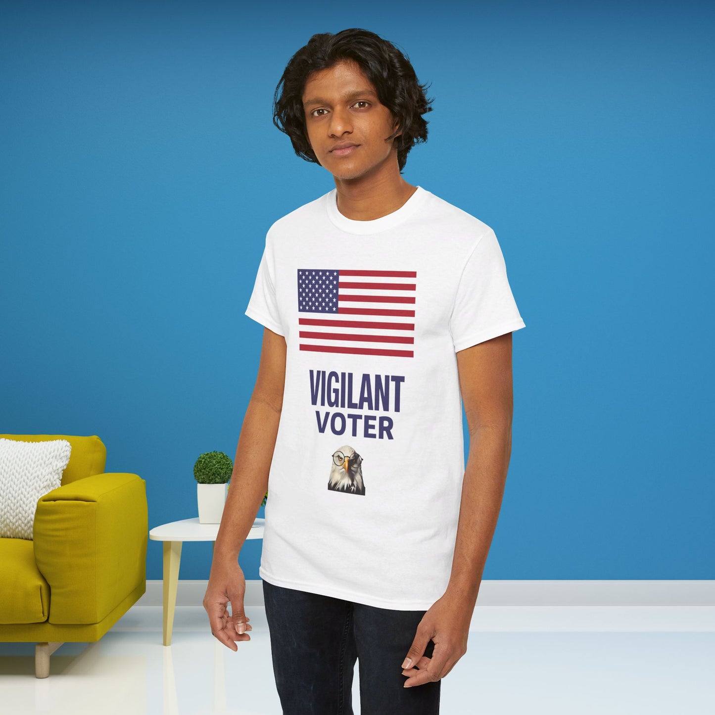 Vigilant Voter Shirt- Vote Blue Save Democracy Tee- Democrat Presidential Election T-Shirt