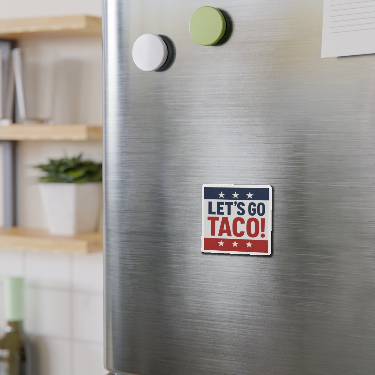Political Magnet Anti-Trump Merch Let's Go Taco Fuck Donald Trump Car Magnet Political FDT Resist Protest Gear Anti-Fascism Democratic Sign