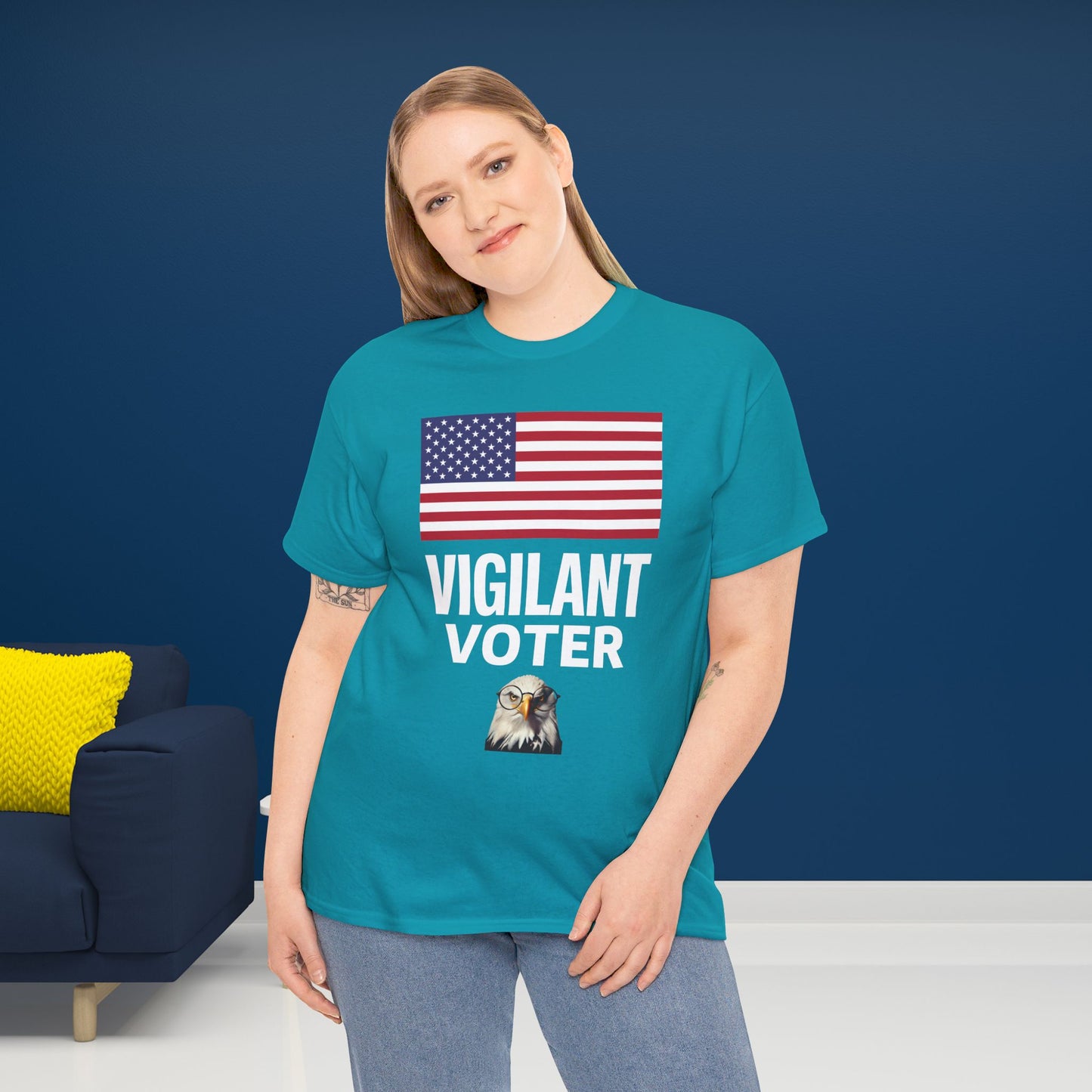 Vigilant Voter Shirt- Vote Blue Save Democracy Tee- Democrat Presidential Election T-Shirt