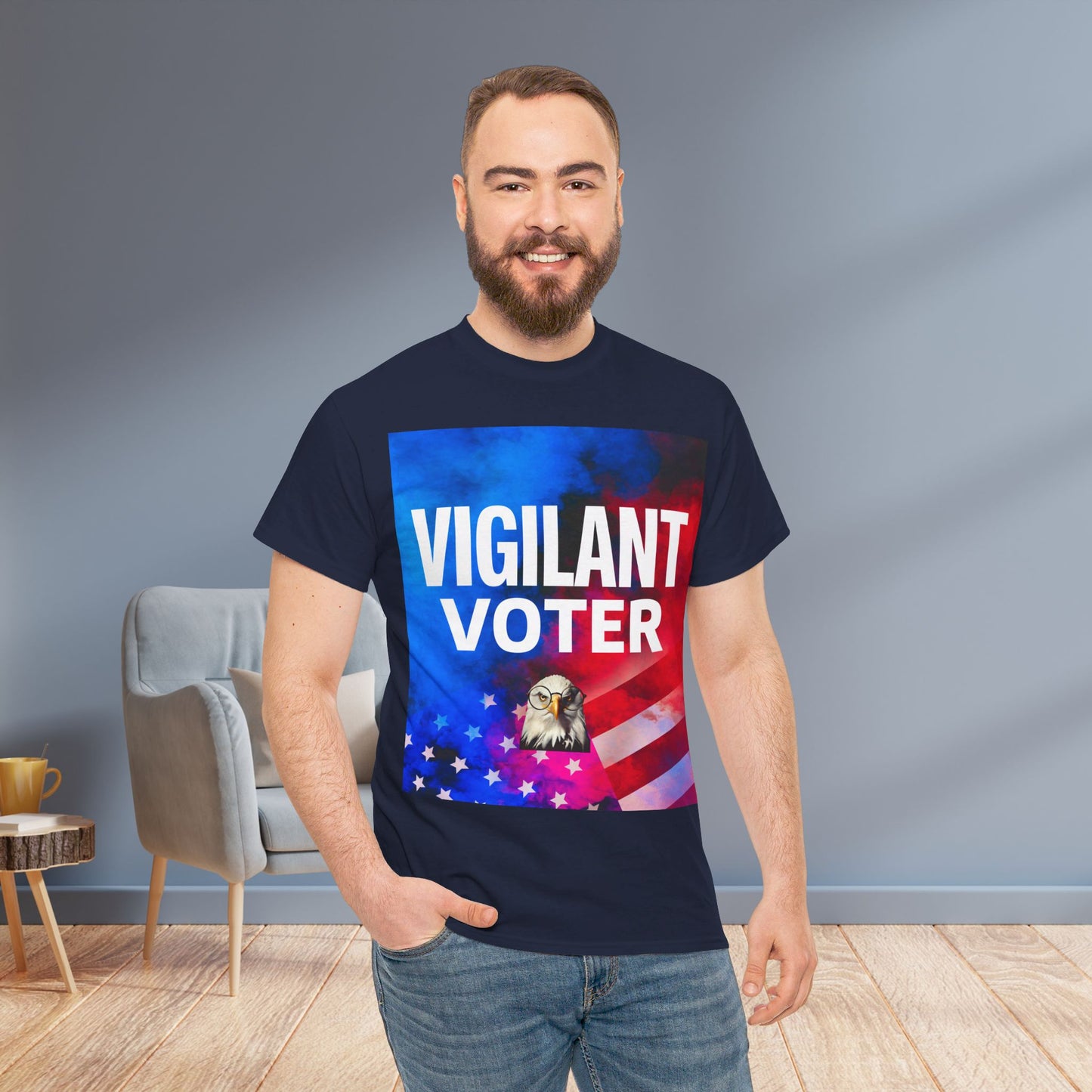 Vigilant Voter Shirt- Vote Blue Save Democracy Tee- Democrat Presidential Election T-Shirt