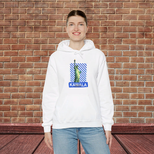 Freedom Kamala 2024 Hooded Sweatshirt - Statue of Liberty Freedom Hoodie - Pullover Hoodie