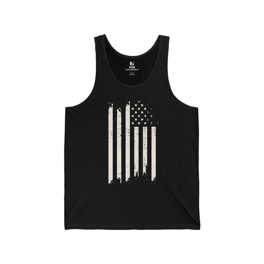 Distressed US Flag Mourning Protest Tank Top Social Justice Shirt Anti-Trump Merch Anti-Fascism Resist Activist Tank Top Democrat Apparel
