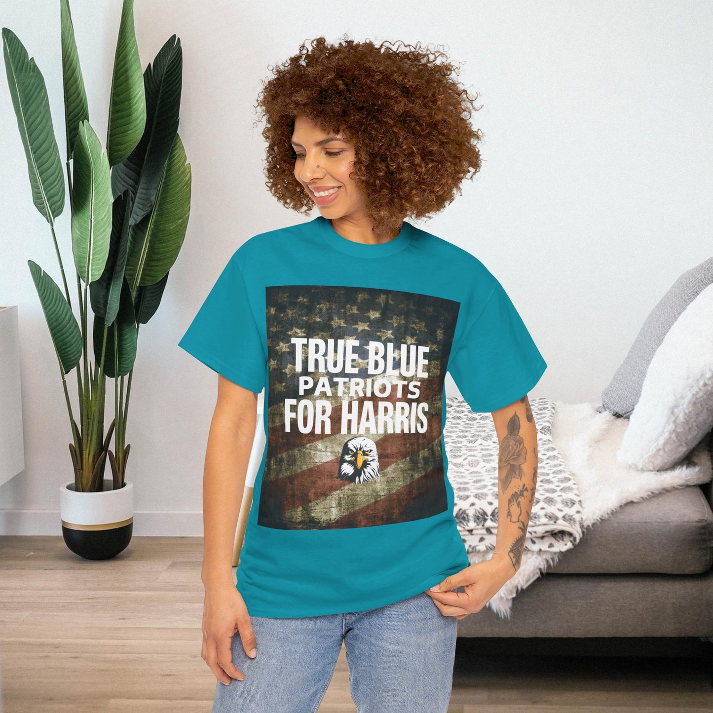 True Blue Patriots for Harris Shirt- Save Democracy Tee- Democrat Presidential Election T-Shirt