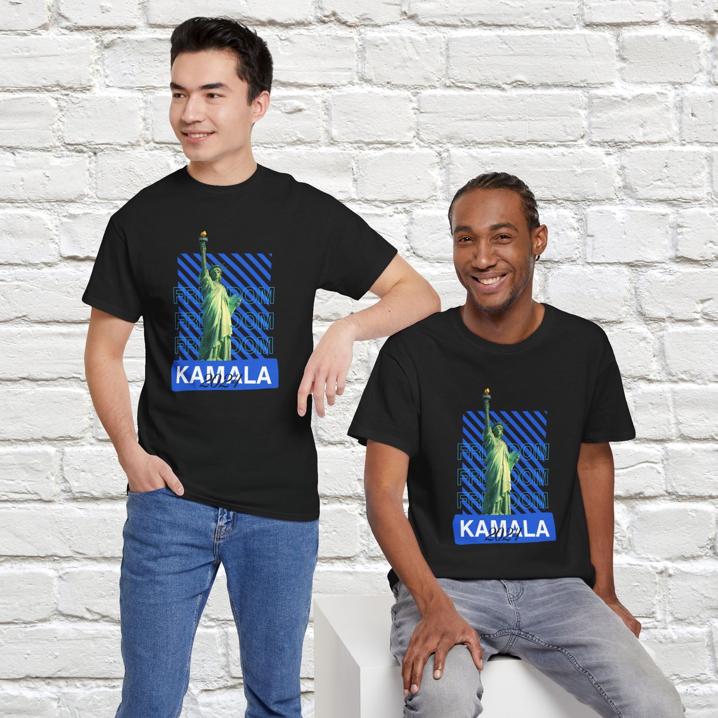 Statue of Liberty Kamala 2024 Freedom Shirt- Vote Blue T-Shirt- Democrat Presidential Election T-Shirt- Save Democracy Shirt