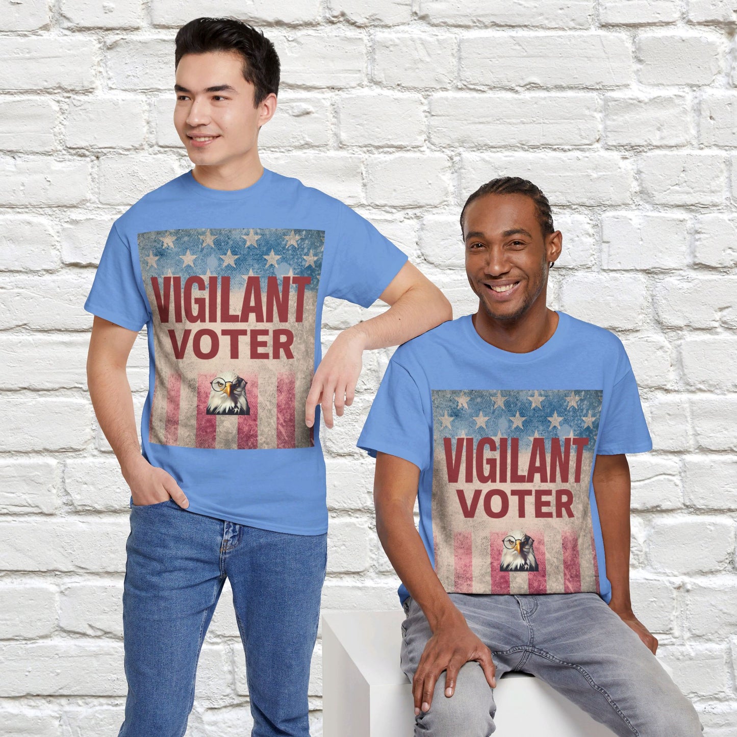 Vigilant Voter Shirt- Vote Blue Save Democracy Tee- Democrat Presidential Election T-Shirt