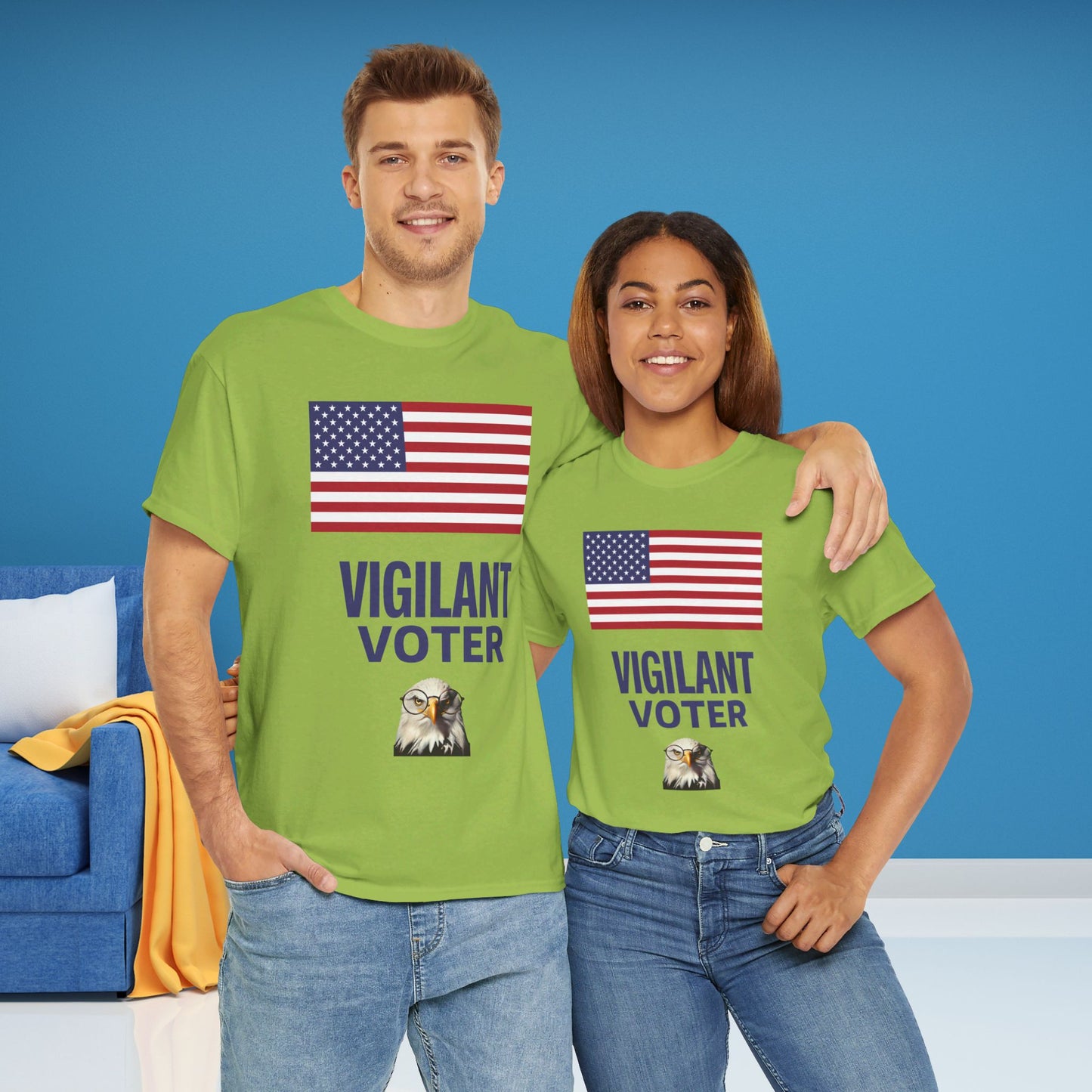 Vigilant Voter Shirt- Vote Blue Save Democracy Tee- Democrat Presidential Election T-Shirt