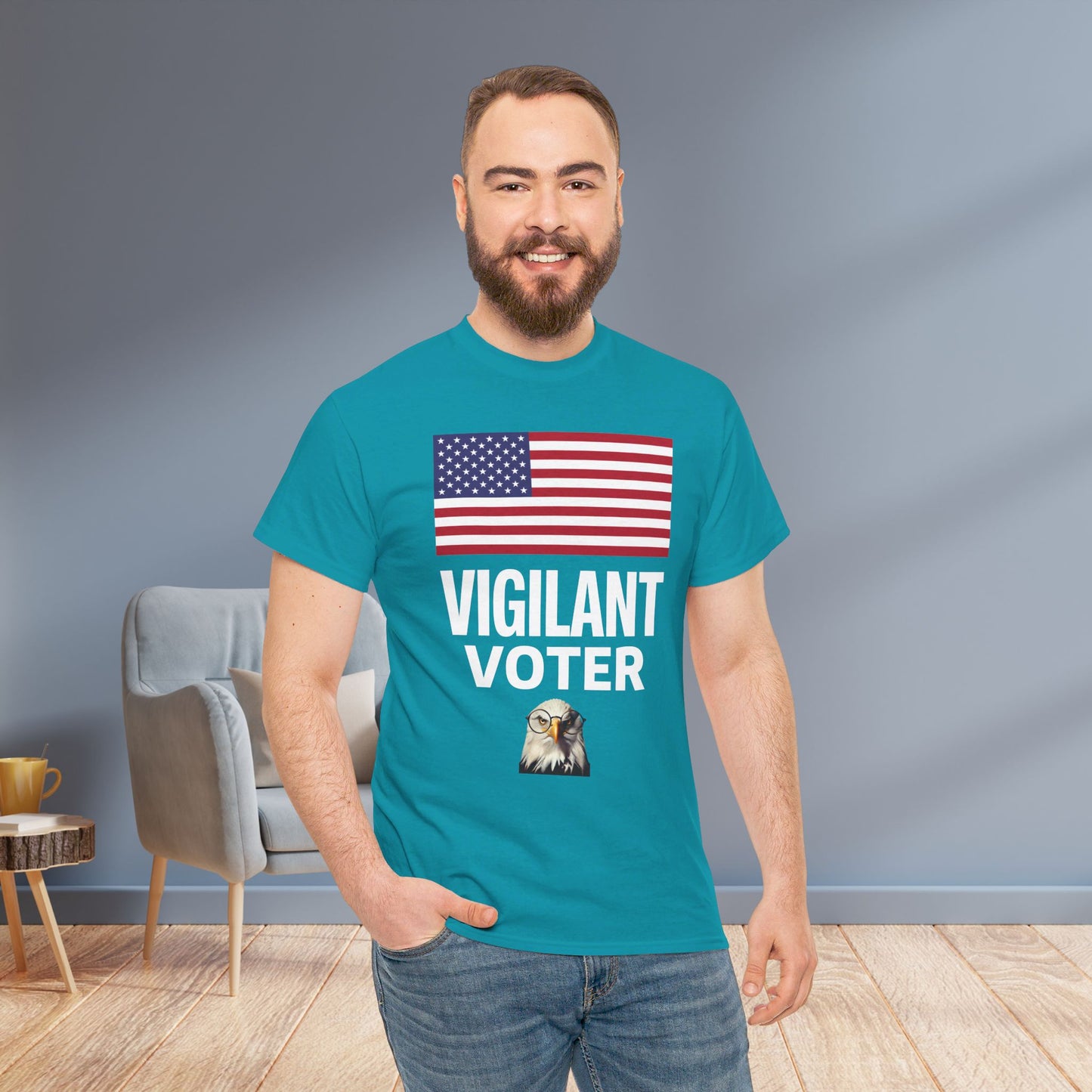 Vigilant Voter Shirt- Vote Blue Save Democracy Tee- Democrat Presidential Election T-Shirt