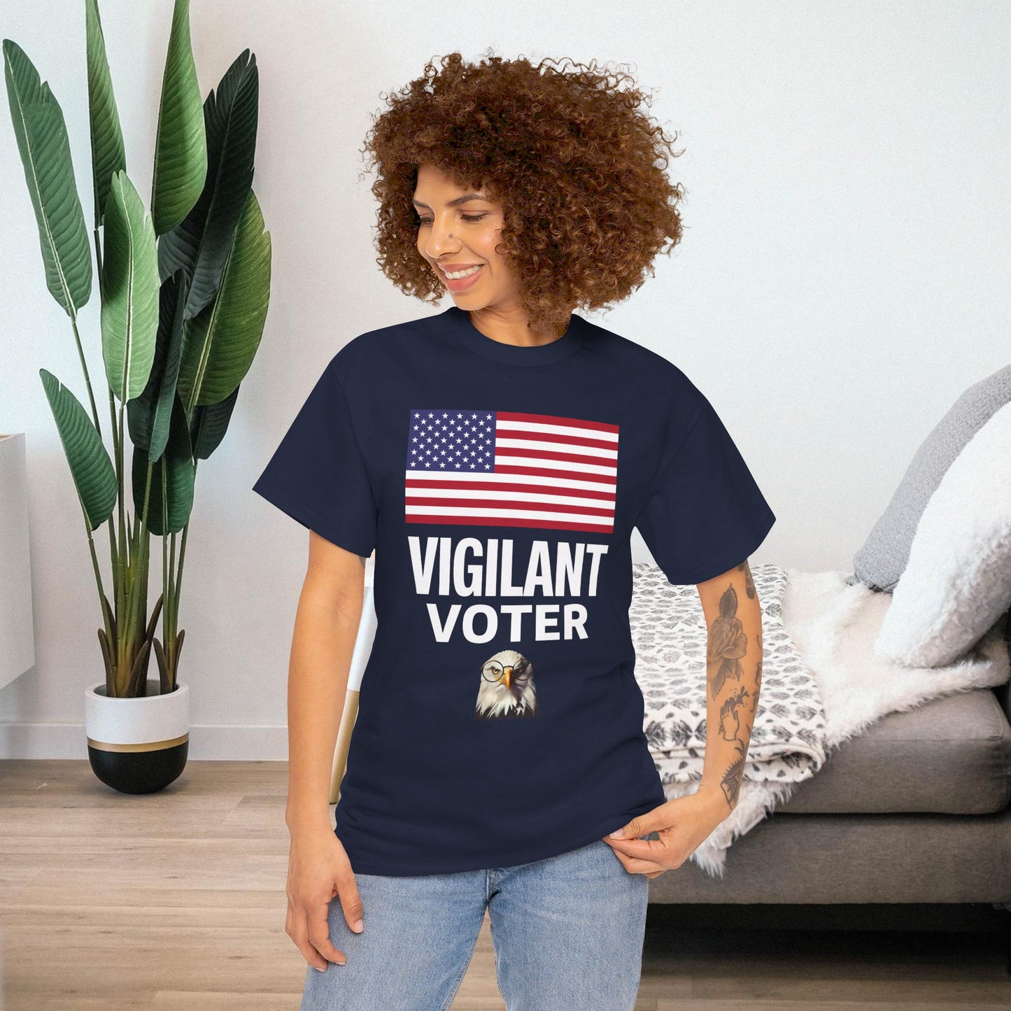 Vigilant Voter Shirt- Vote Blue Save Democracy Tee- Democrat Presidential Election T-Shirt