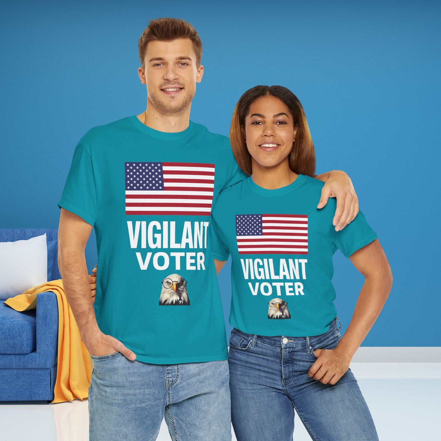 Vigilant Voter Shirt- Vote Blue Save Democracy Tee- Democrat Presidential Election T-Shirt