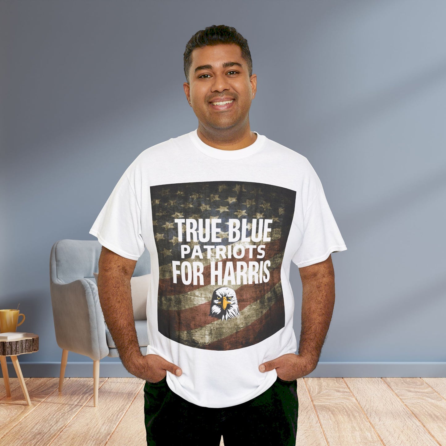 True Blue Patriots for Harris Shirt- Save Democracy Tee- Democrat Presidential Election T-Shirt