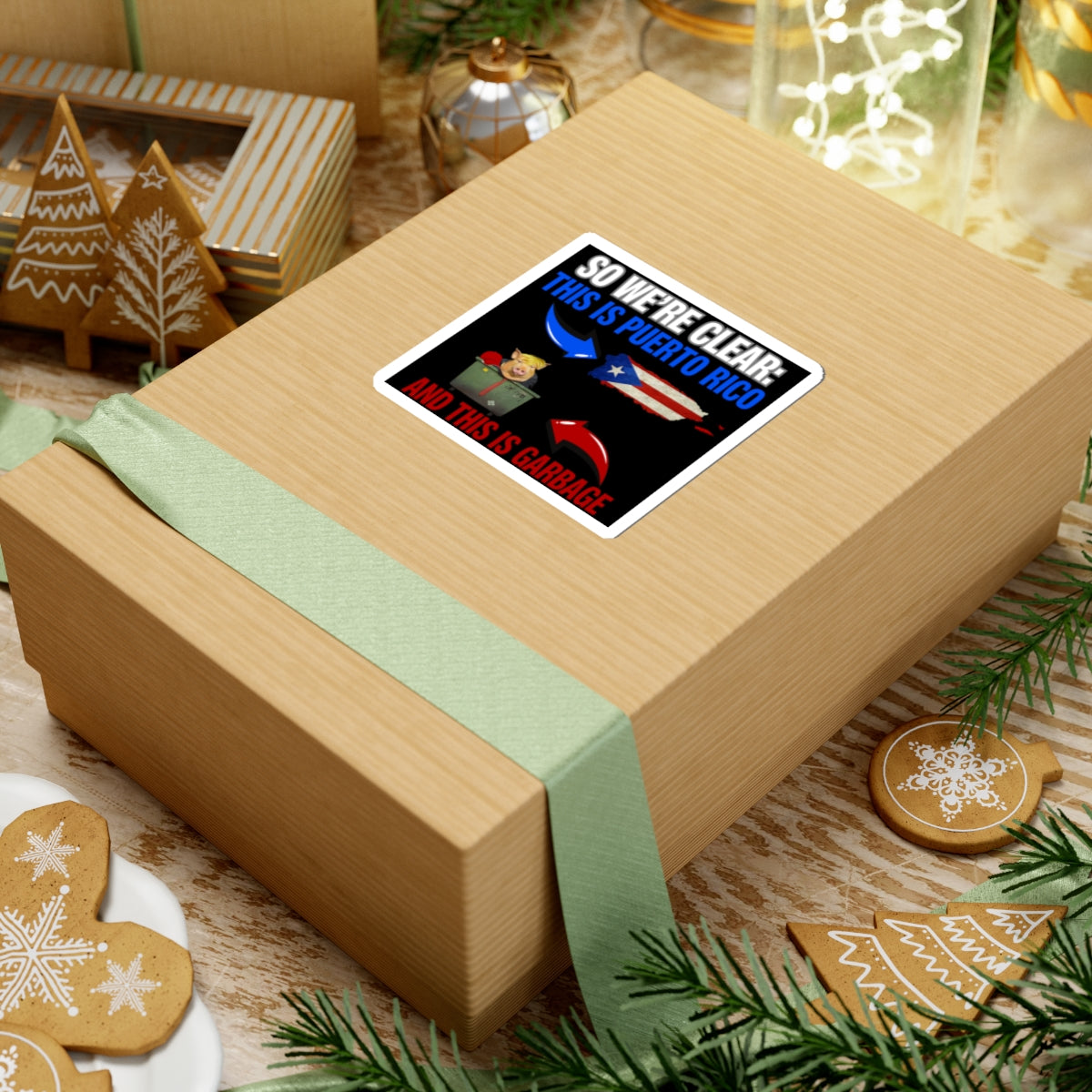 Resist Sticker Anti-Trump Merch Puerto Rico Isn't Garbage Political Decal FDT Protest Sticker Boricua Activist Anti-Fascism Resistance Decal