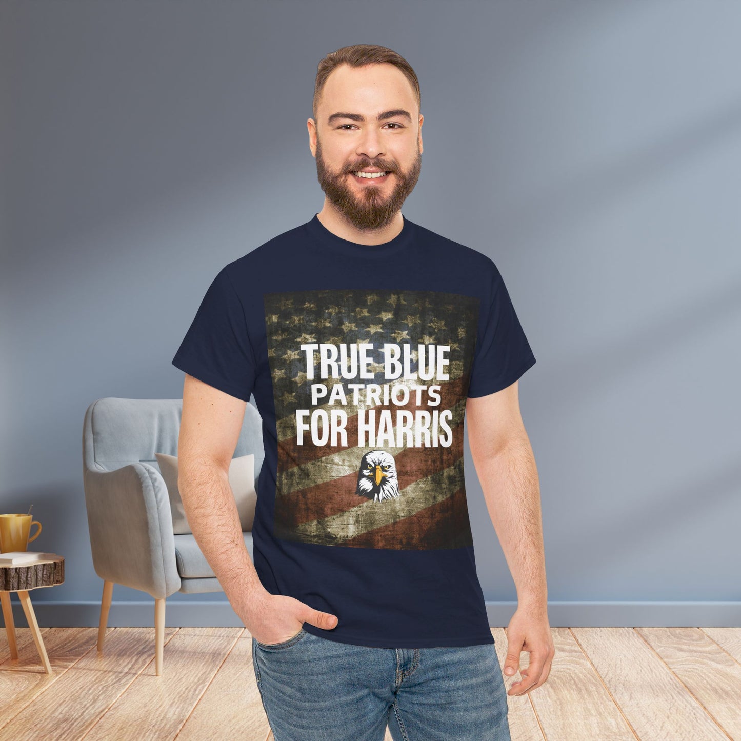 True Blue Patriots for Harris Shirt- Save Democracy Tee- Democrat Presidential Election T-Shirt