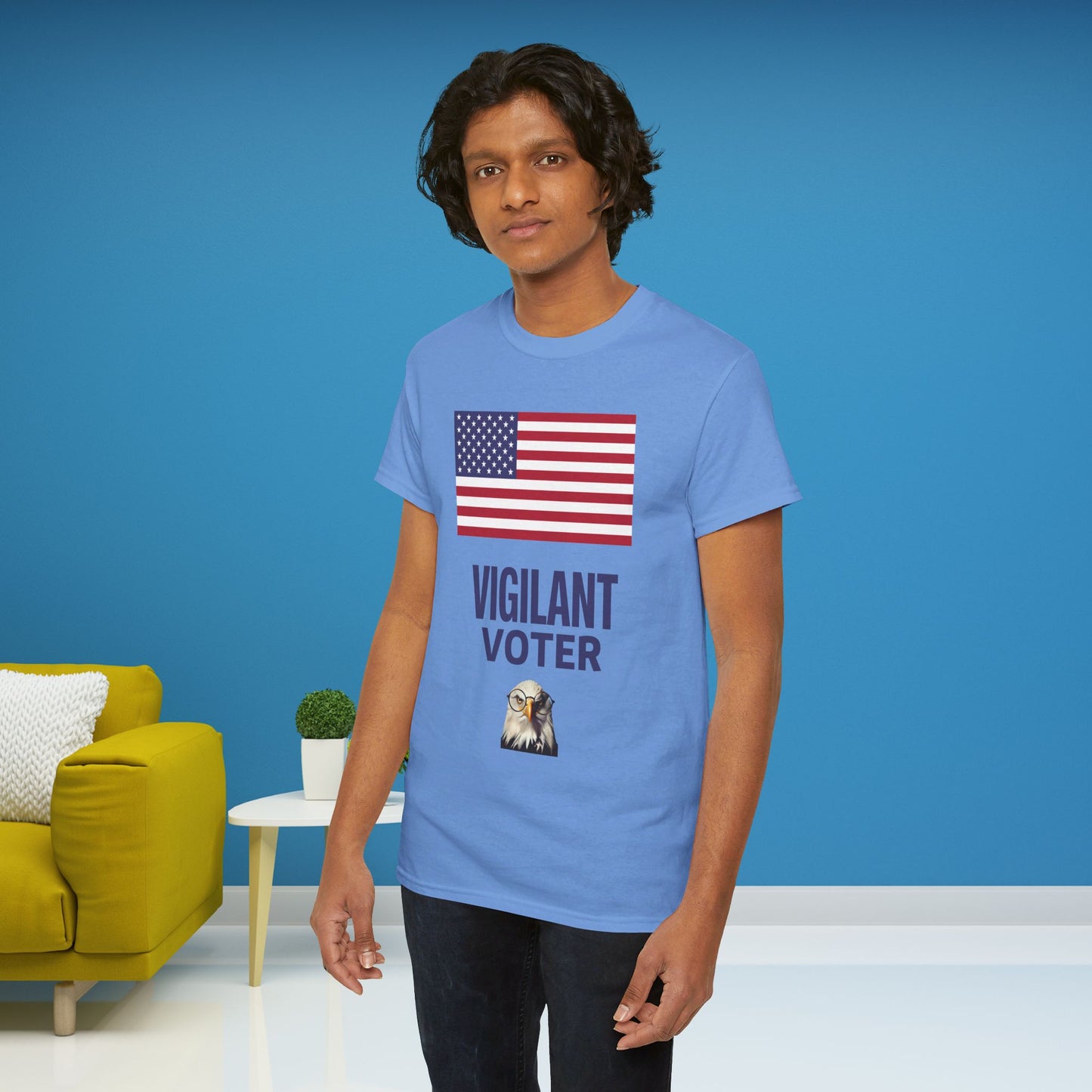 Vigilant Voter Shirt- Vote Blue Save Democracy Tee- Democrat Presidential Election T-Shirt