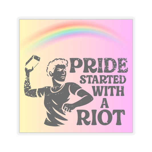 Stonewall Protest LGBT Water Bottle Sticker Laptop LGBTQ Decal Queer Lesbian Bisexual Transgender Gay Pride Merch LGBTQIA Political Adhesive