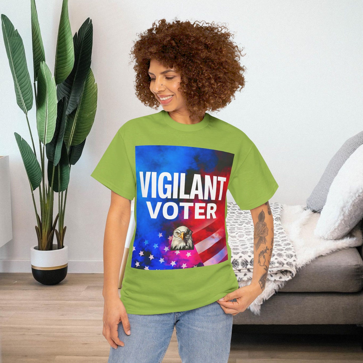 Vigilant Voter Shirt- Vote Blue Save Democracy Tee- Democrat Presidential Election T-Shirt