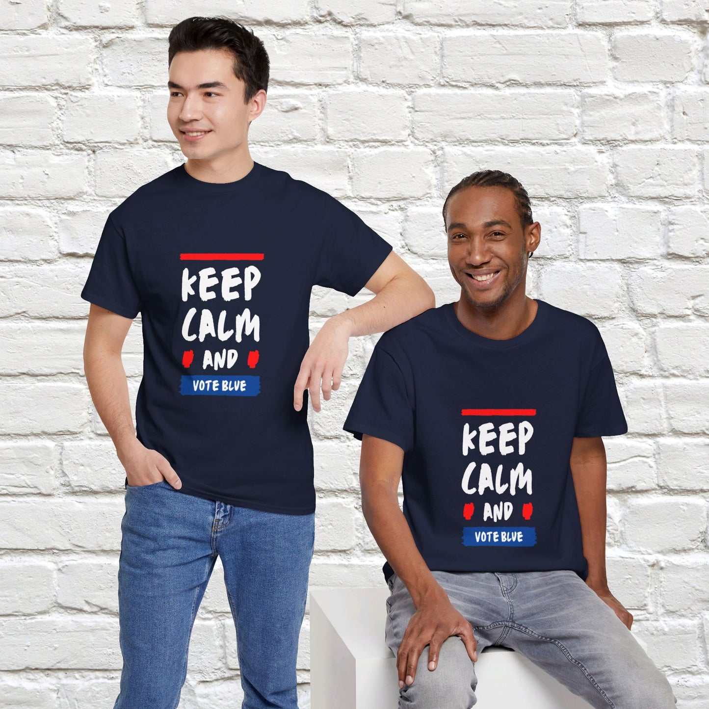 Keep Calm and Vote Blue Shirt- Save Democracy Tee- Democrat Presidential Election T-Shirt