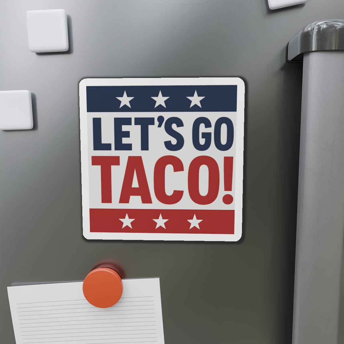 Political Magnet Anti-Trump Merch Let's Go Taco Fuck Donald Trump Car Magnet Political FDT Resist Protest Gear Anti-Fascism Democratic Sign