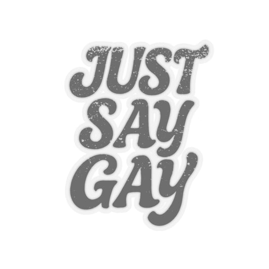 Just Say Gay LGBT Water Bottle Sticker for Laptop LGBTQ Decal Queer Lesbian Bisexual Transgender Gay Pride Merch LGBTQIA Political Adhesive
