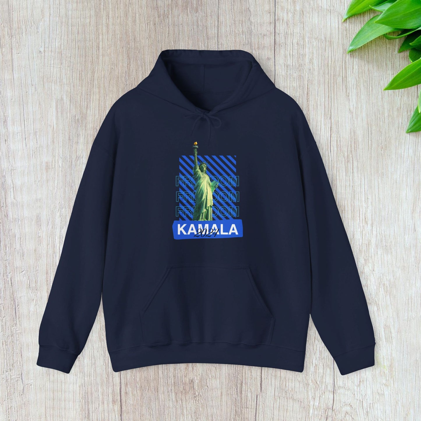 Freedom Kamala 2024 Hooded Sweatshirt - Statue of Liberty Freedom Hoodie - Pullover Hoodie