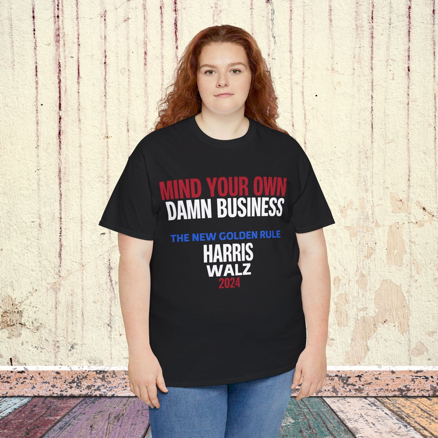 Mind Your Own Damn Business Shirt- Harris Walsh Tee-  Democrat Presidential Election T-Shirt