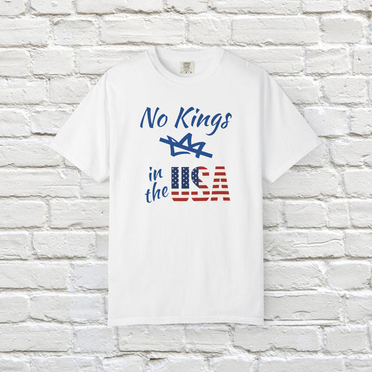 No Kings in the USA Protest Tee Resistance Social Justice Shirt Comfort Colors Ring-Spun US Cotton Resist Anti Trump Democrat Apparel