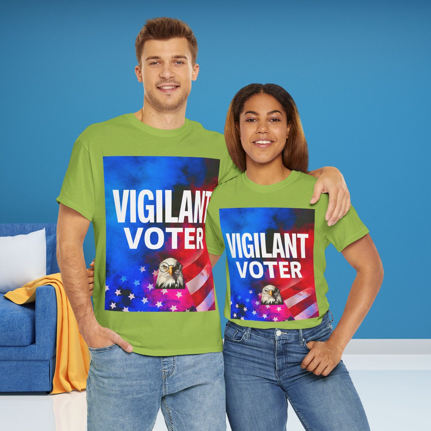 Vigilant Voter Shirt- Vote Blue Save Democracy Tee- Democrat Presidential Election T-Shirt