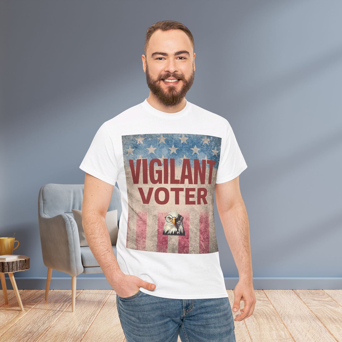 Vigilant Voter Shirt- Vote Blue Save Democracy Tee- Democrat Presidential Election T-Shirt