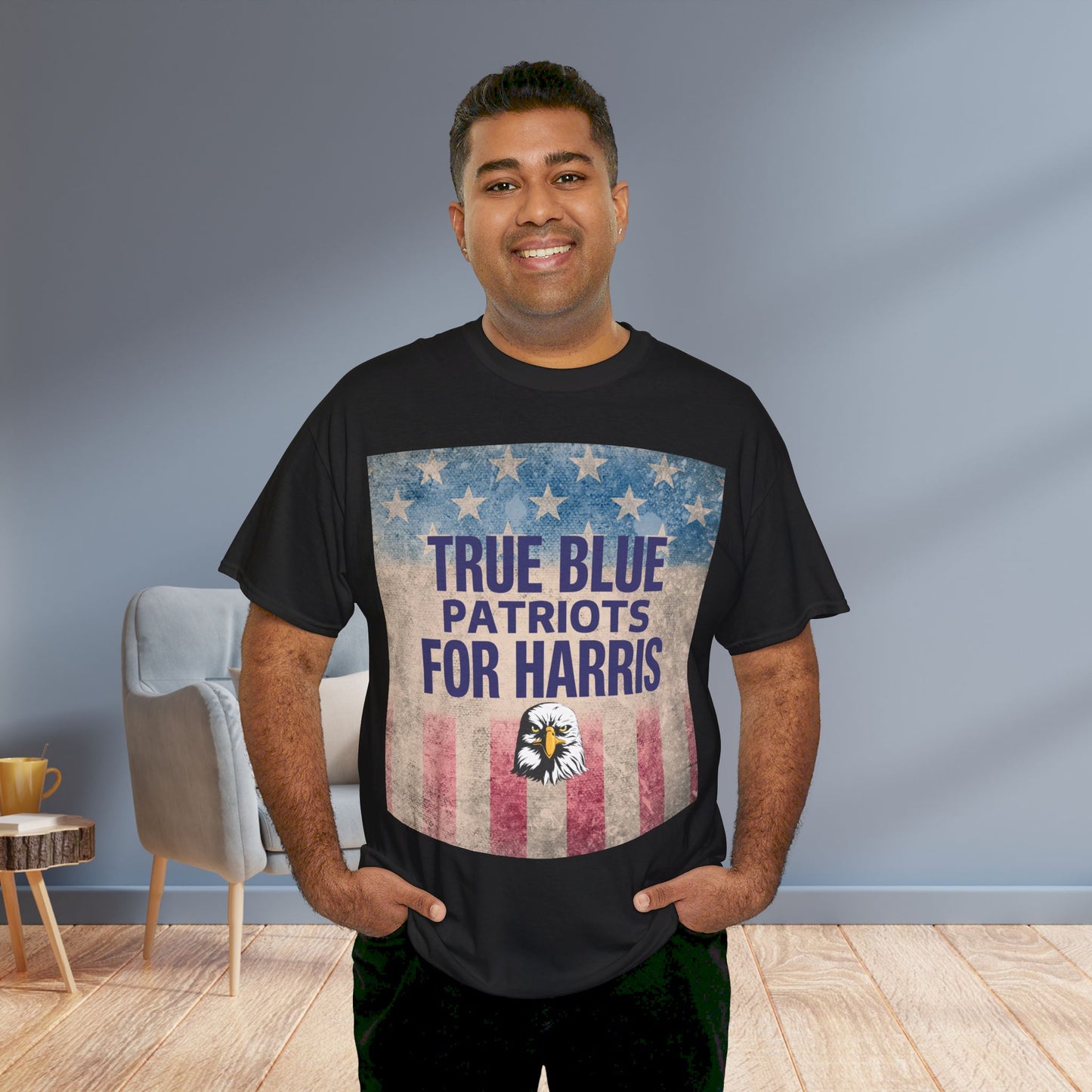 True Blue Patriots for Harris Shirt- Save Democracy Tee- Democrat Presidential Election T-Shirt