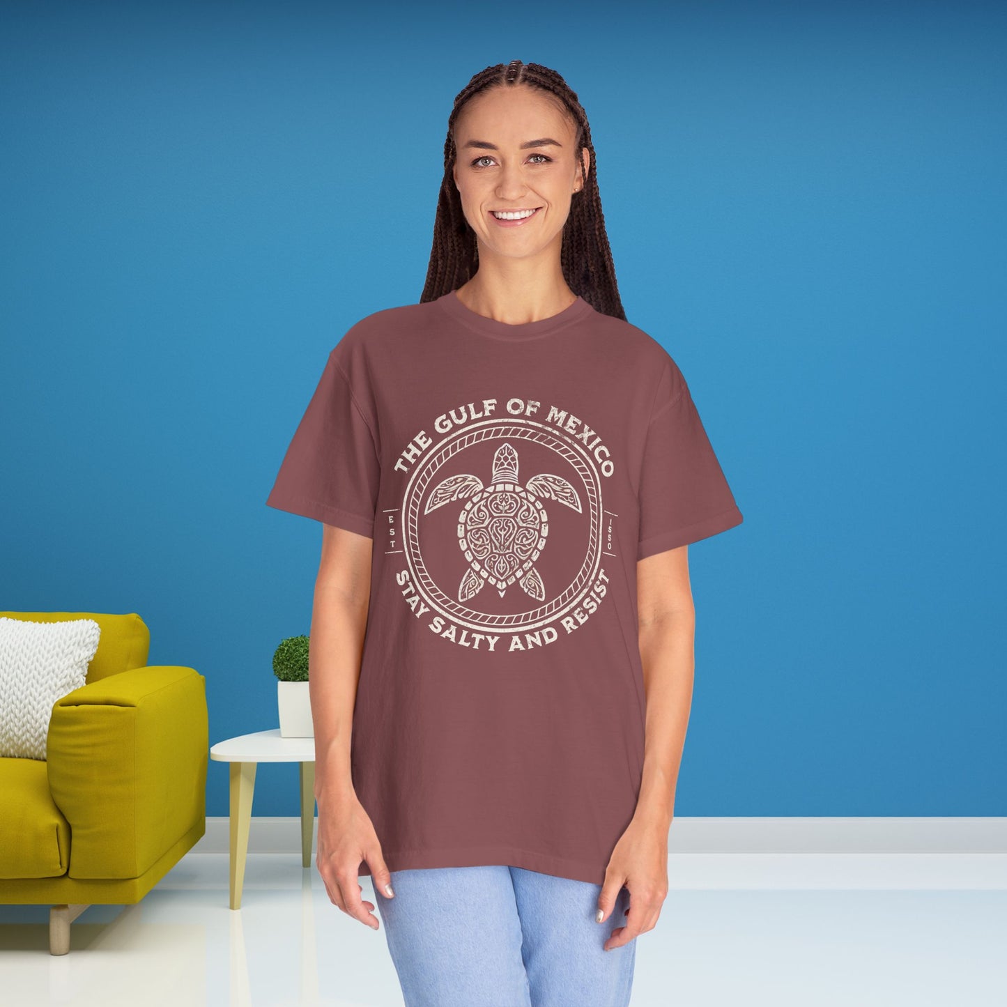 Gulf of Mexico Tee Stay Salty and Resist T-Shirt Social Justice Shirt Comfort Colors Resistance Anti Trump Protest Tribal Democrat Apparel