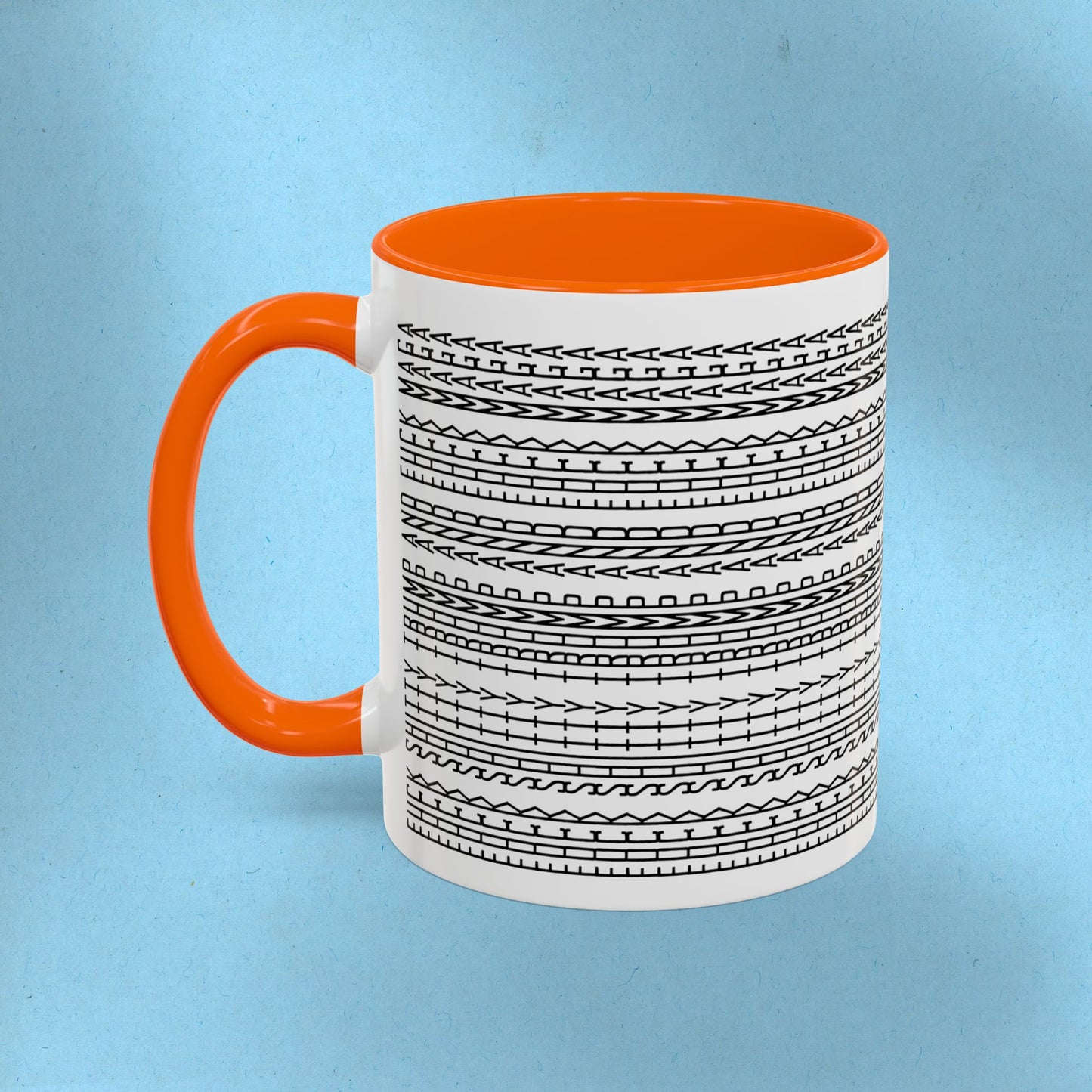 FDT Mug Hidden Message Mug Fuck Shitty Trump and Fuck Maga Coffee Cup FDT Ceramic Cup Foxtrot Delta Tango Anti-Fascism Anti-Trump Merch
