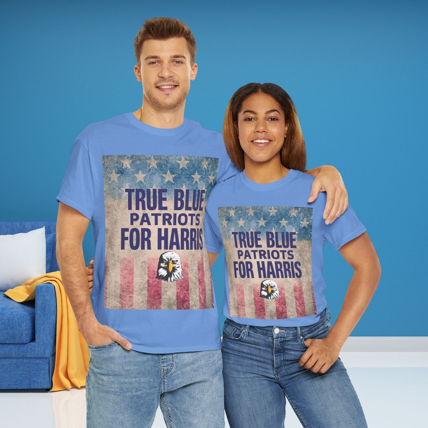 True Blue Patriots for Harris Shirt- Save Democracy Tee- Democrat Presidential Election T-Shirt