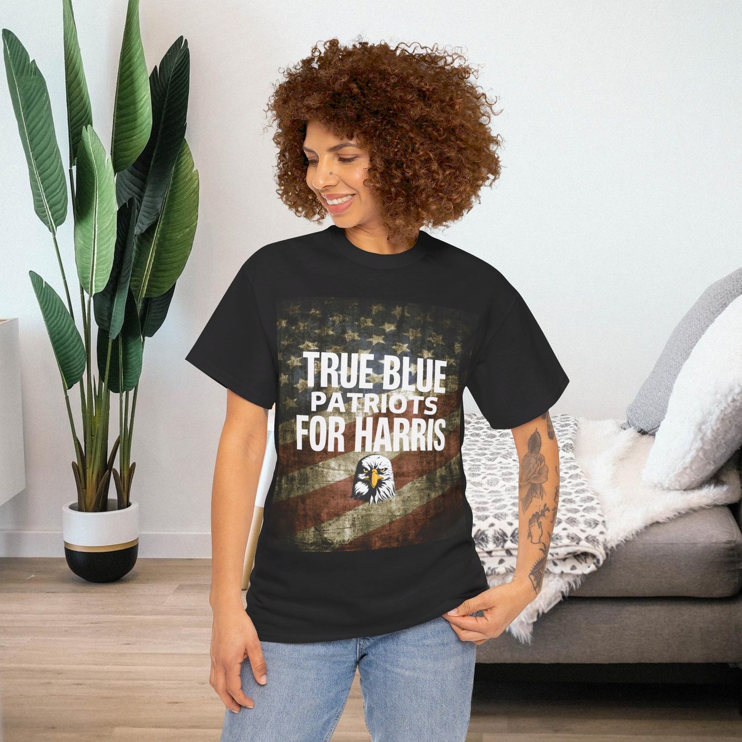 True Blue Patriots for Harris Shirt- Save Democracy Tee- Democrat Presidential Election T-Shirt