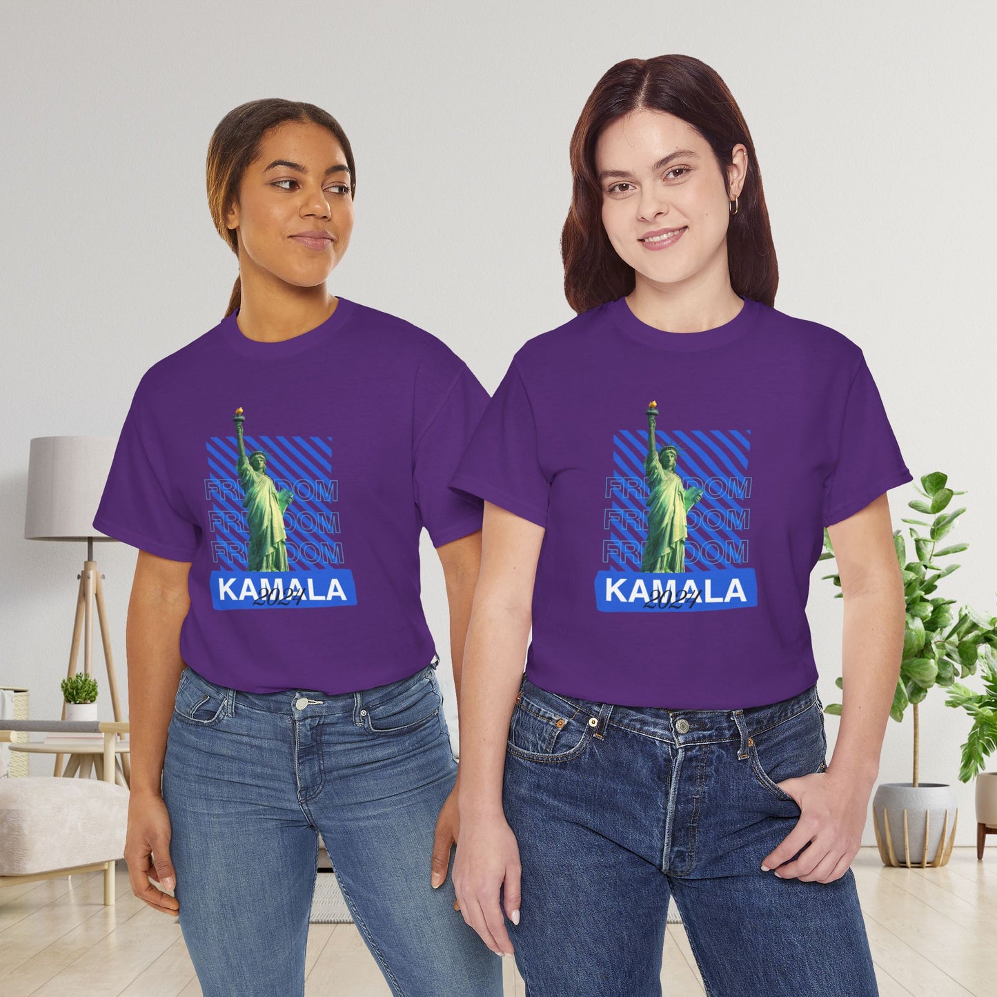 Statue of Liberty Kamala 2024 Freedom Shirt- Vote Blue T-Shirt- Democrat Presidential Election T-Shirt- Save Democracy Shirt