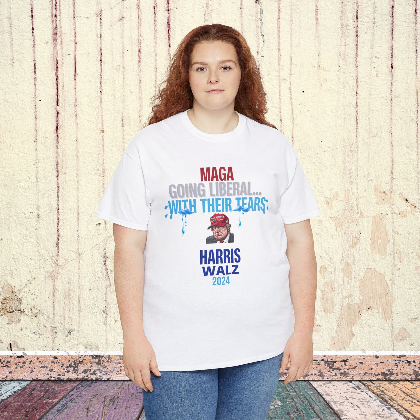 MAGA Going Liberal With Their Tears Shirt- Harris Walz Tee-  Democrat Presidential Election T-Shirt