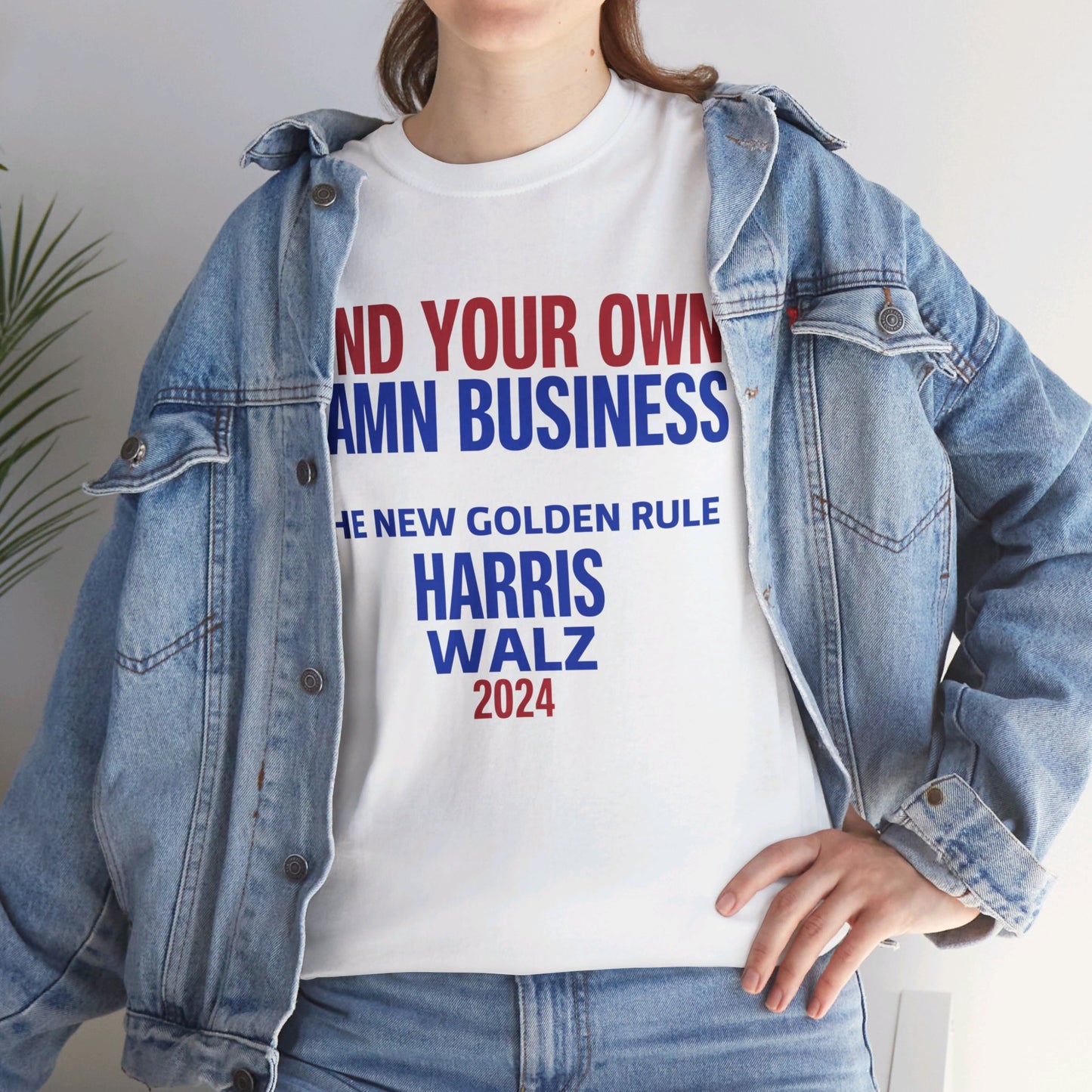 Mind Your Own Damn Business Shirt- Harris Walsh Tee-  Democrat Presidential Election T-Shirt