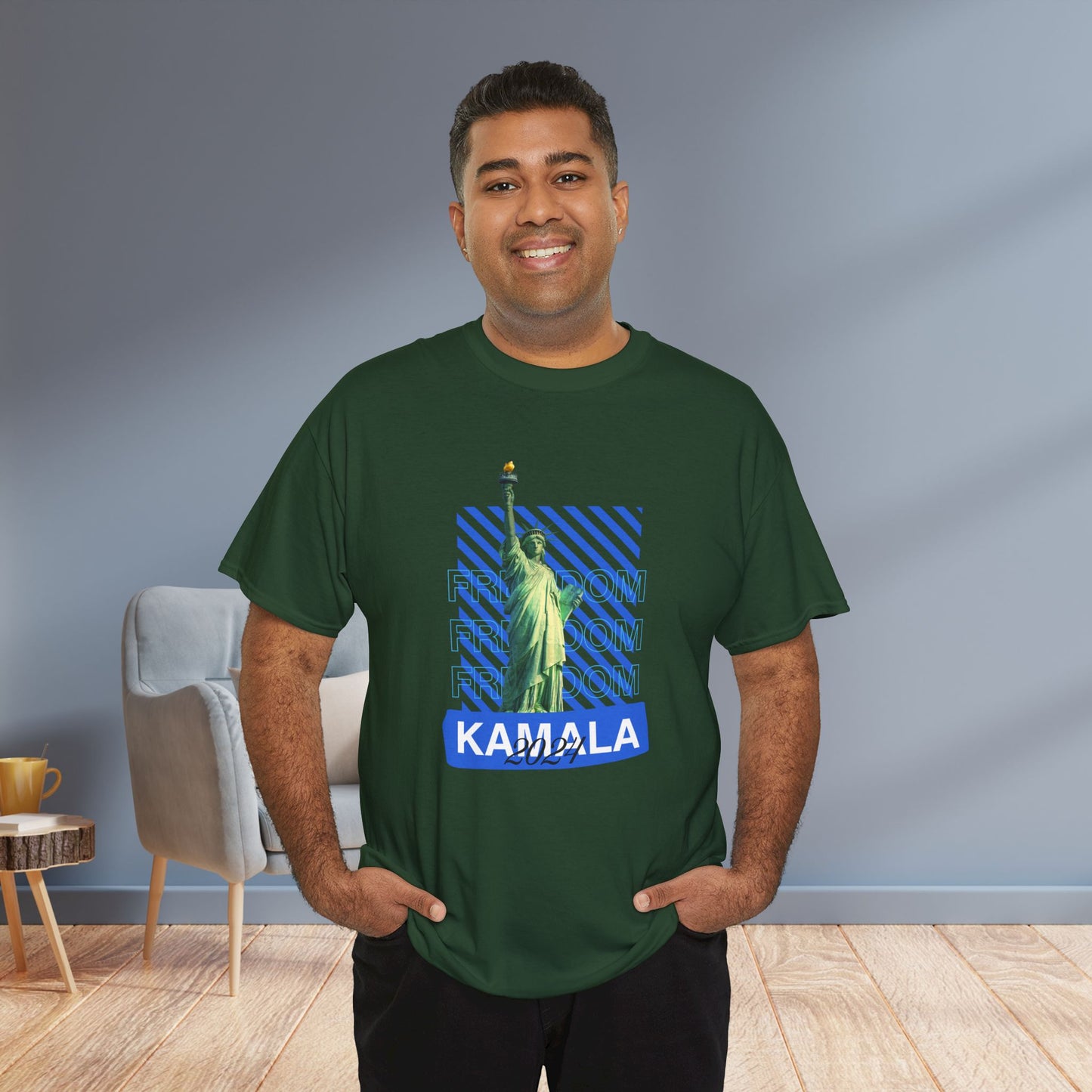 Statue of Liberty Kamala 2024 Freedom Shirt- Vote Blue T-Shirt- Democrat Presidential Election T-Shirt- Save Democracy Shirt