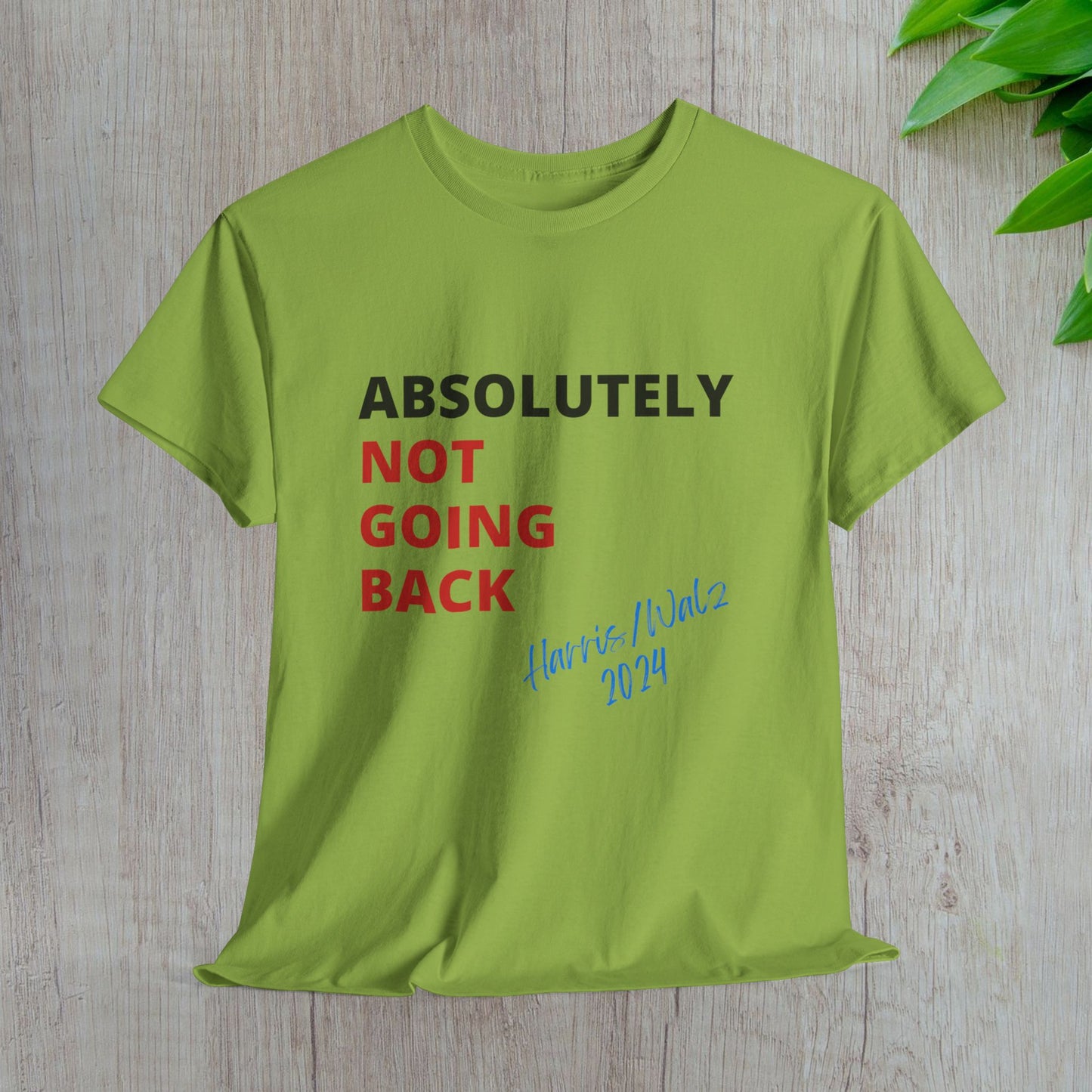 Absolutely Not Going Back Shirt- We're Not Going Back Tee-  Democrat Presidential Election T-Shirt