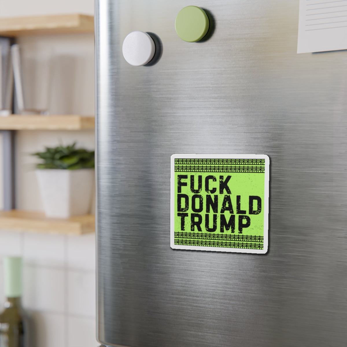 Political Magnet Anti-Trump Merch Foxtrot Delta Tango Fuck Donald Trump Car Magnet Resist Political Decal Protest Activism Gear Anti-Fascism