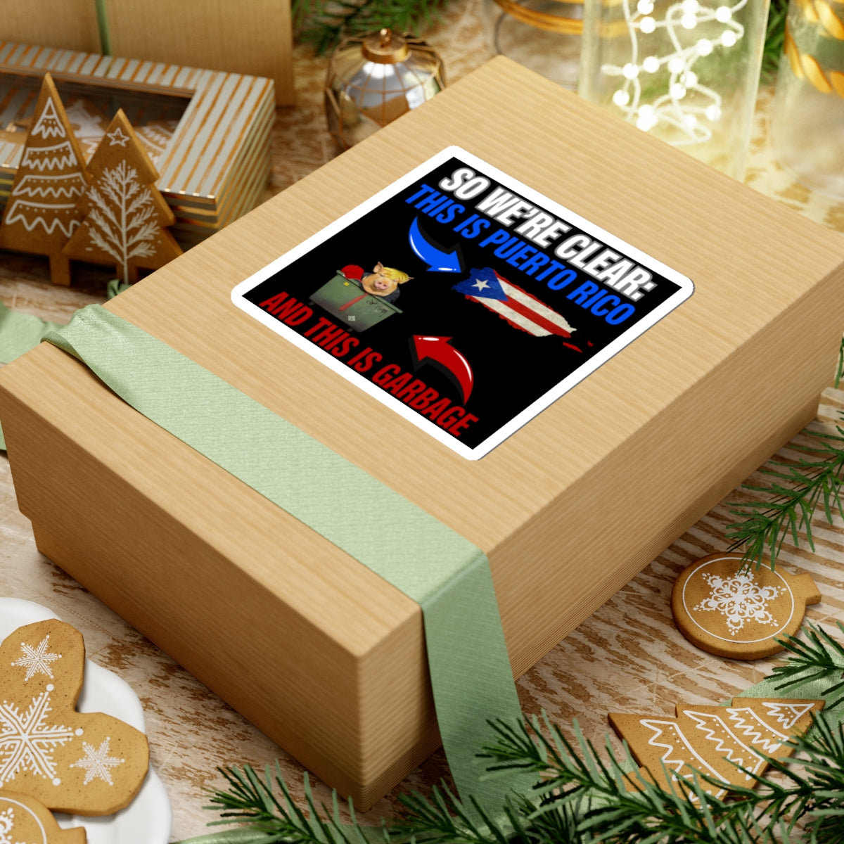 Resist Sticker Anti-Trump Merch Puerto Rico Isn't Garbage Political Decal FDT Protest Sticker Boricua Activist Anti-Fascism Resistance Decal